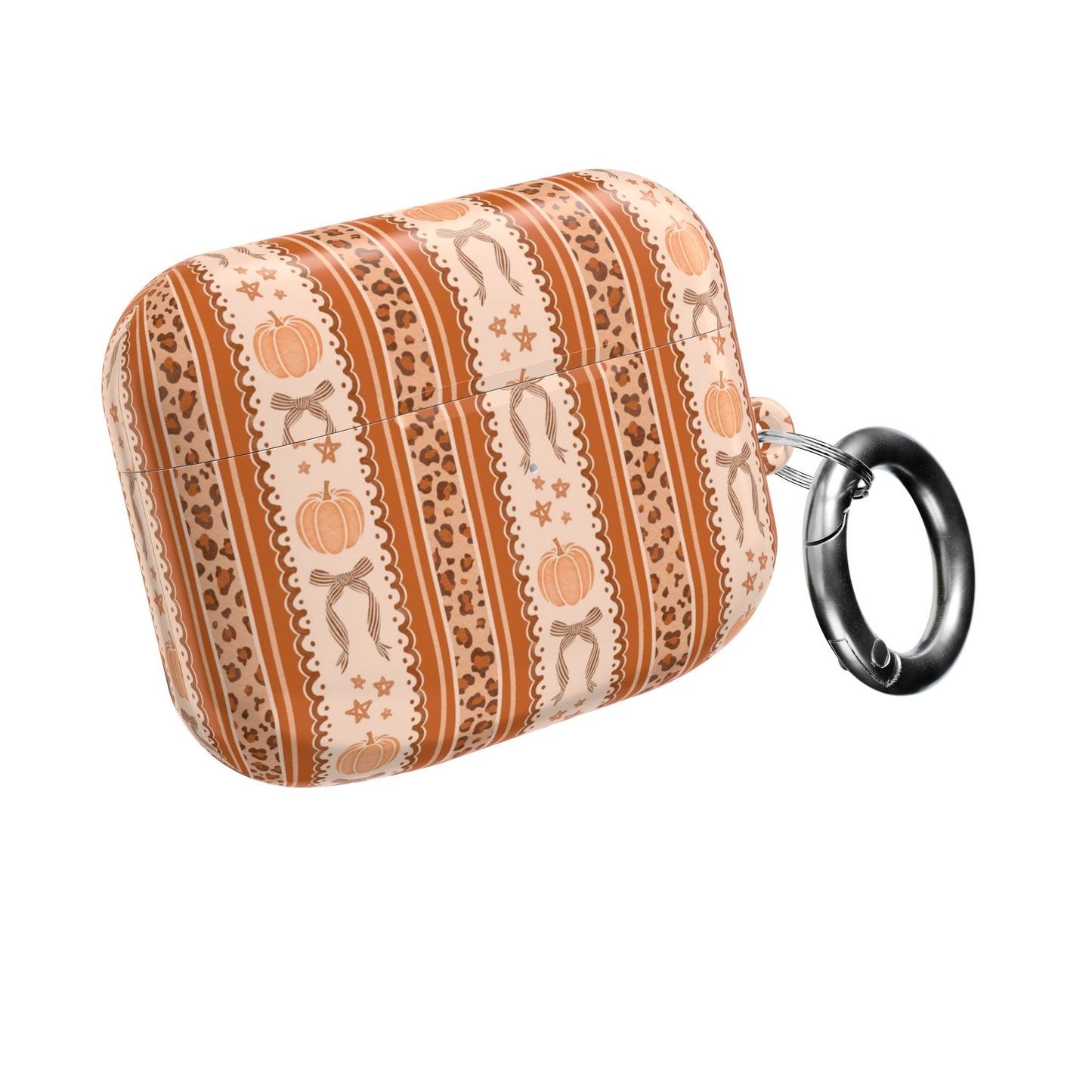 Striped Fall Pumpkins & Bows AirPod Case
