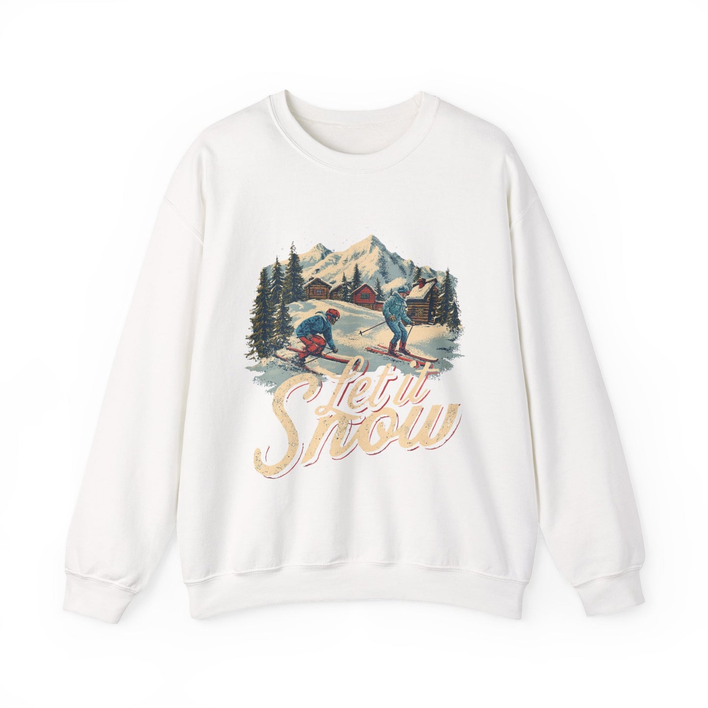 Let it Snow Winter Cozy Outdoors Unisex Heavy Blend™ Crewneck Sweatshirt