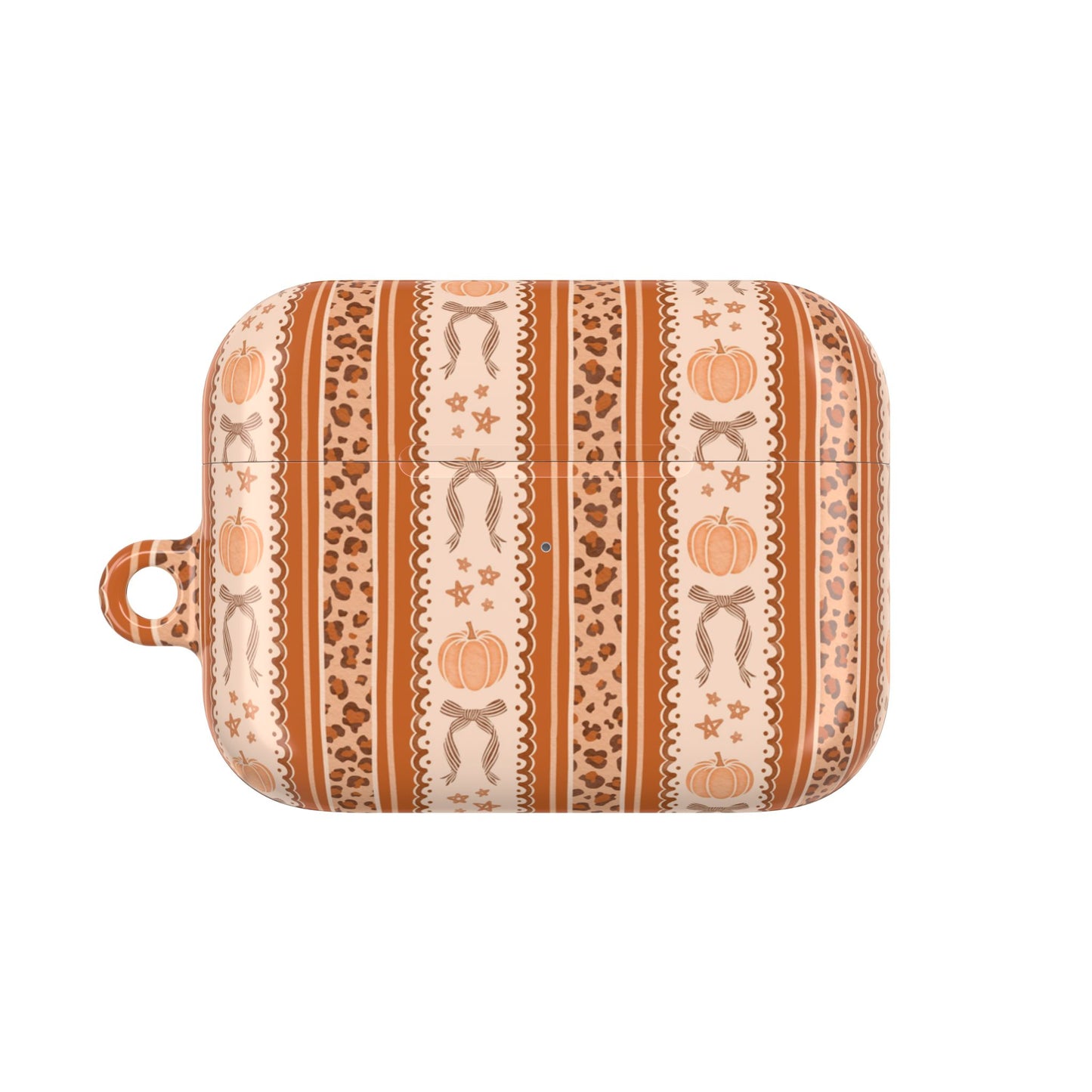Striped Fall Pumpkins & Bows AirPod Case