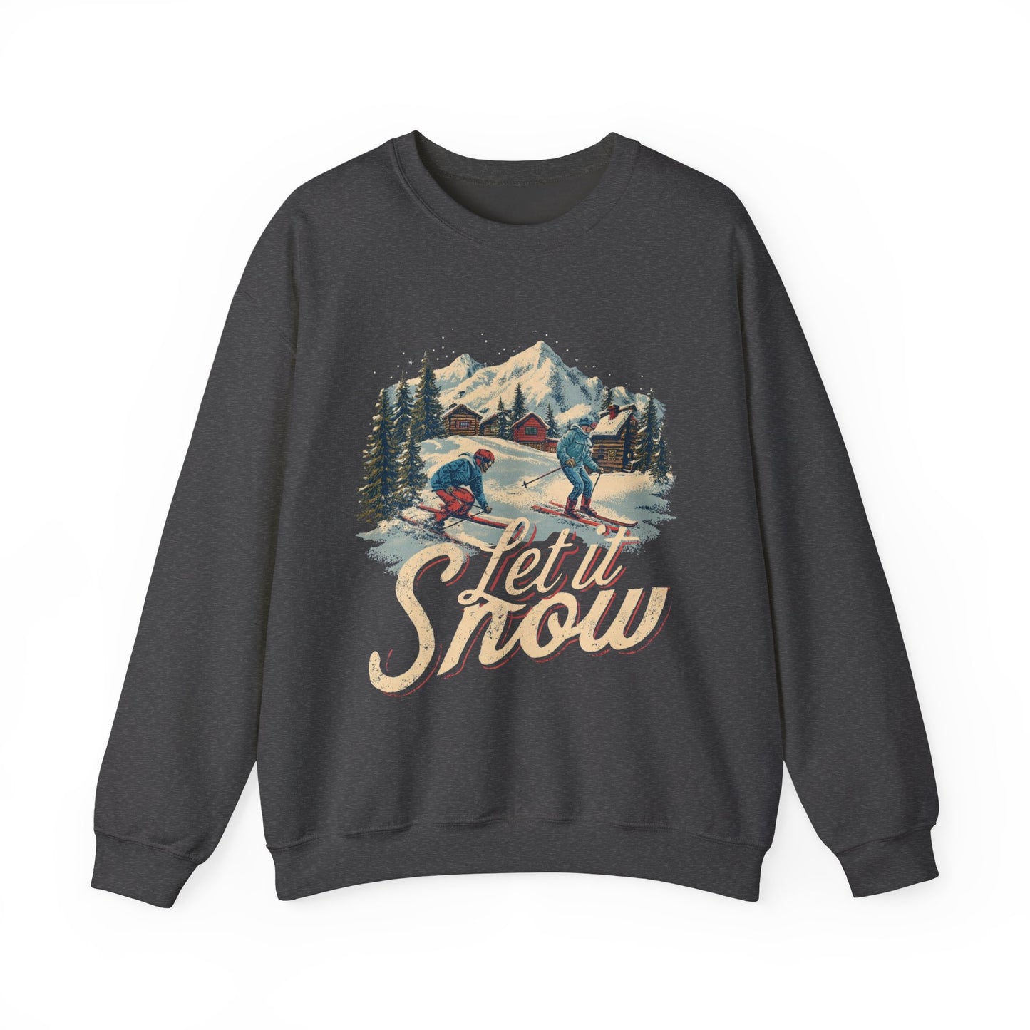 Let it Snow Winter Cozy Outdoors Unisex Heavy Blend™ Crewneck Sweatshirt