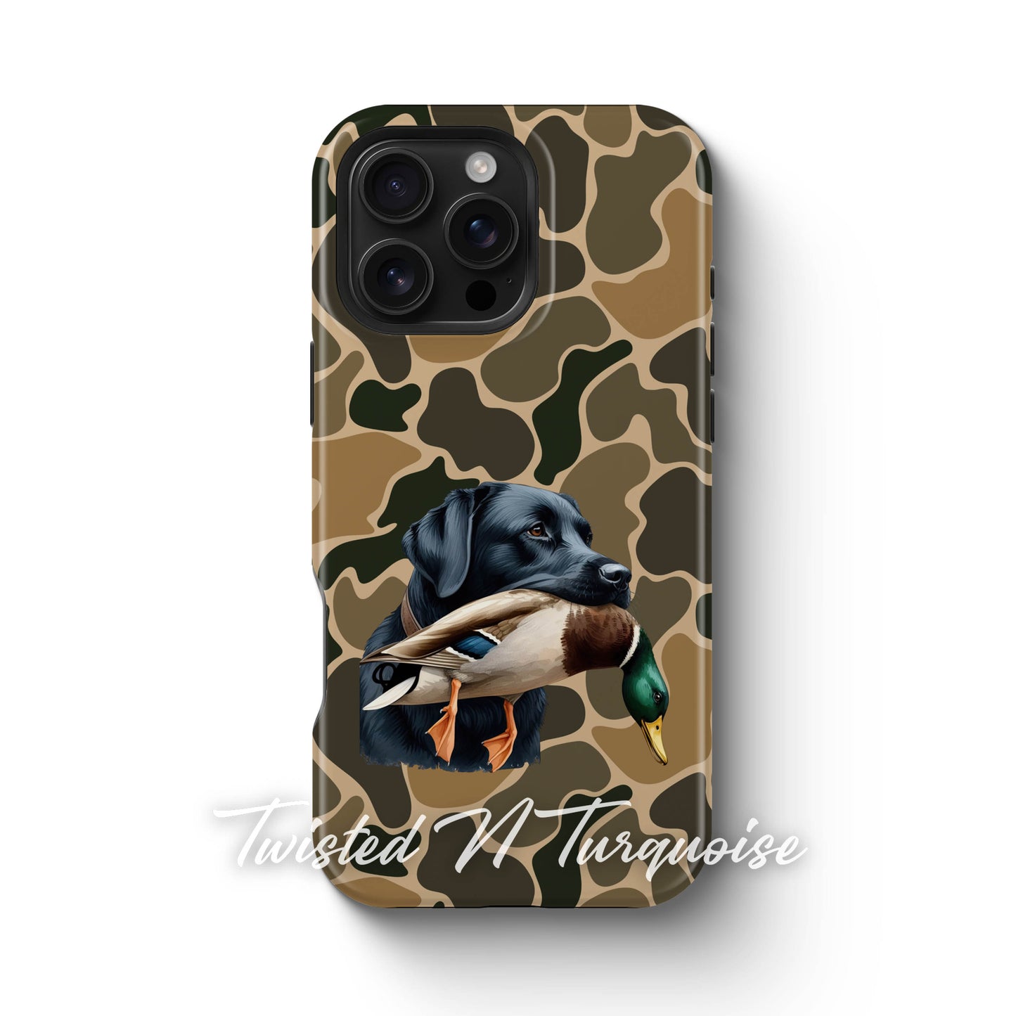 Black Lab Duck Camo Tough Phone Case