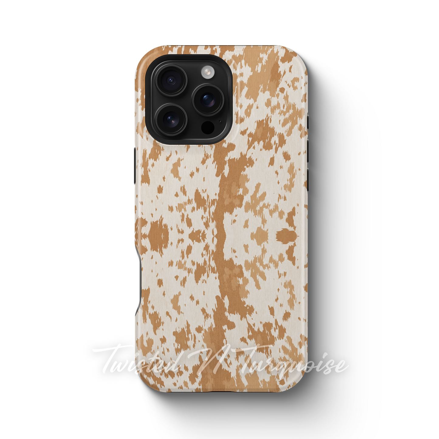 Light Brown Latte Cowhide Tough Magnetic Phone Case