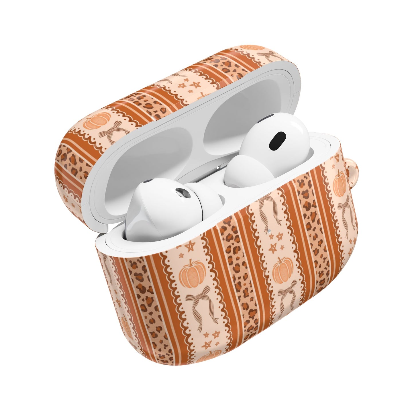 Striped Fall Pumpkins & Bows AirPod Case