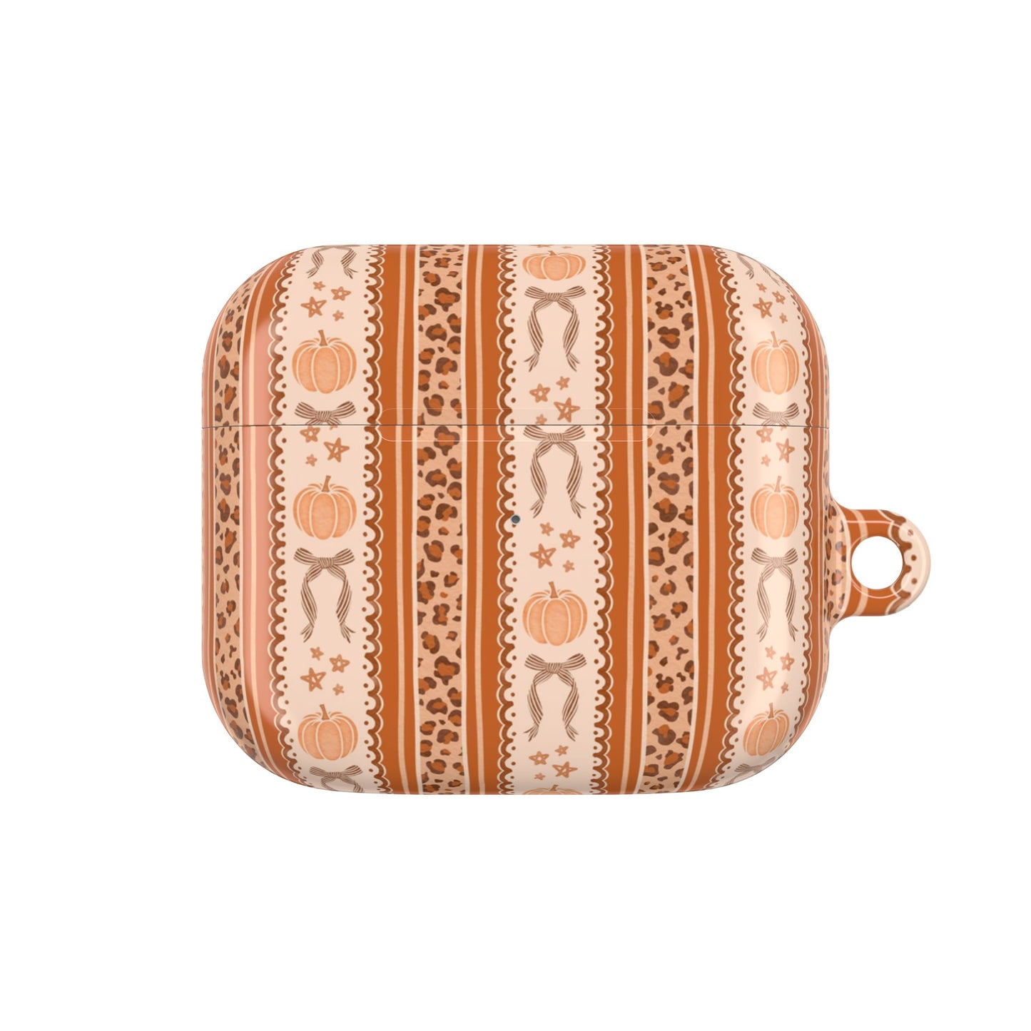 Striped Fall Pumpkins & Bows AirPod Case