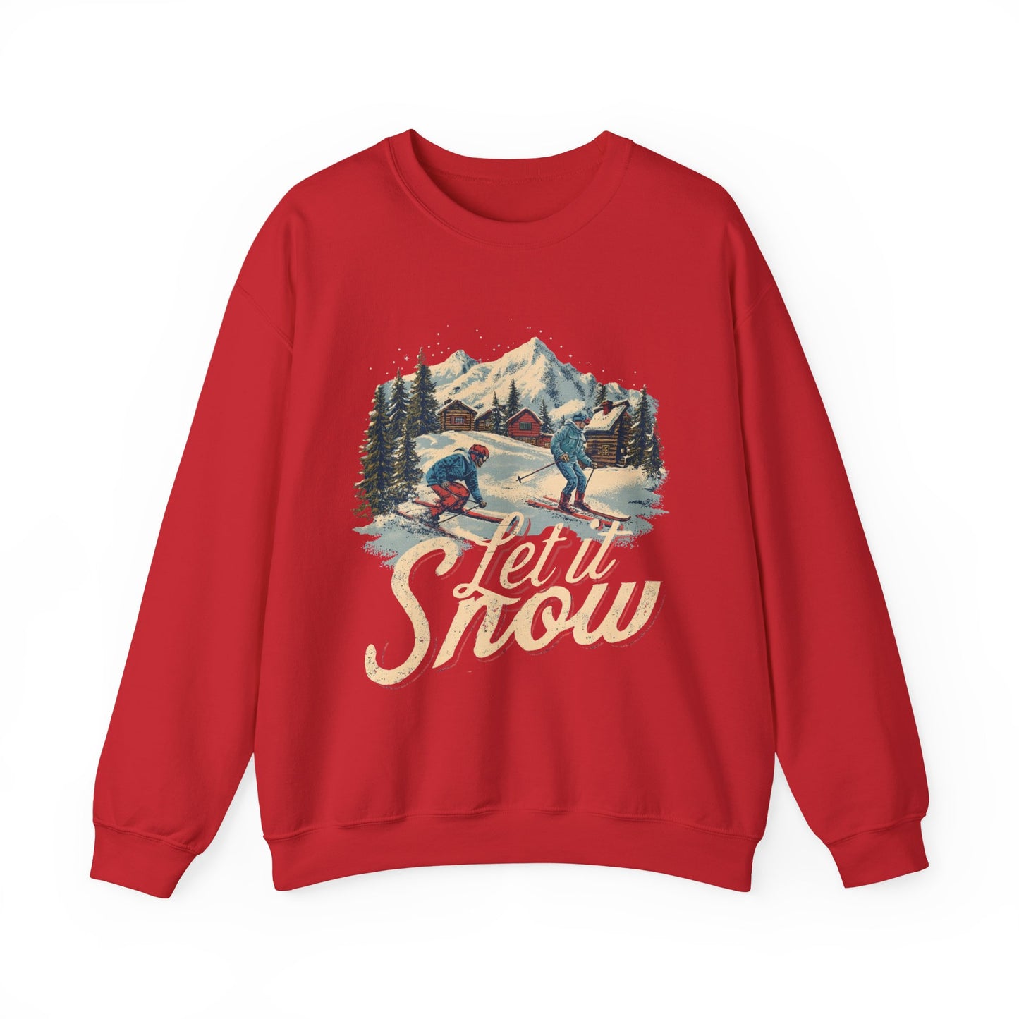 Let it Snow Winter Cozy Outdoors Unisex Heavy Blend™ Crewneck Sweatshirt
