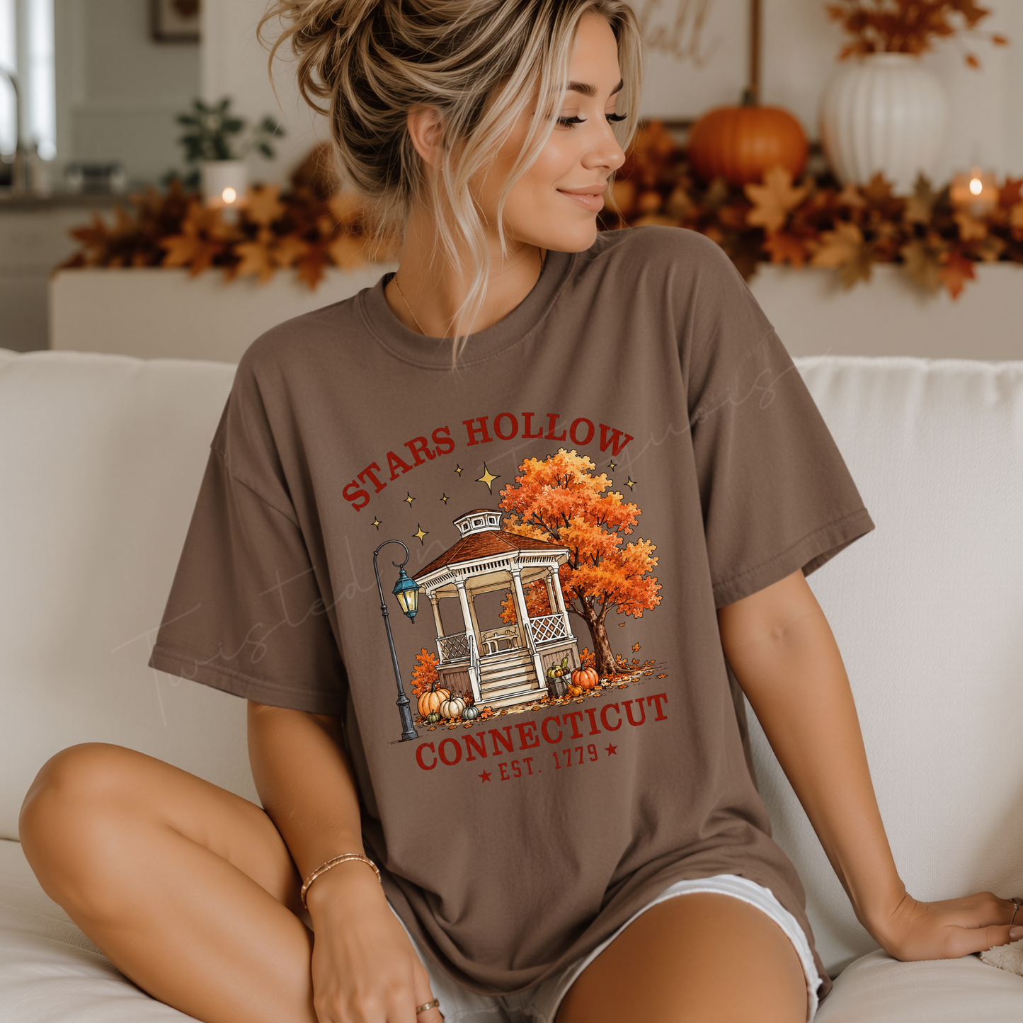 Stars Hollow Fall Autumn Unisex DTG T-shirt