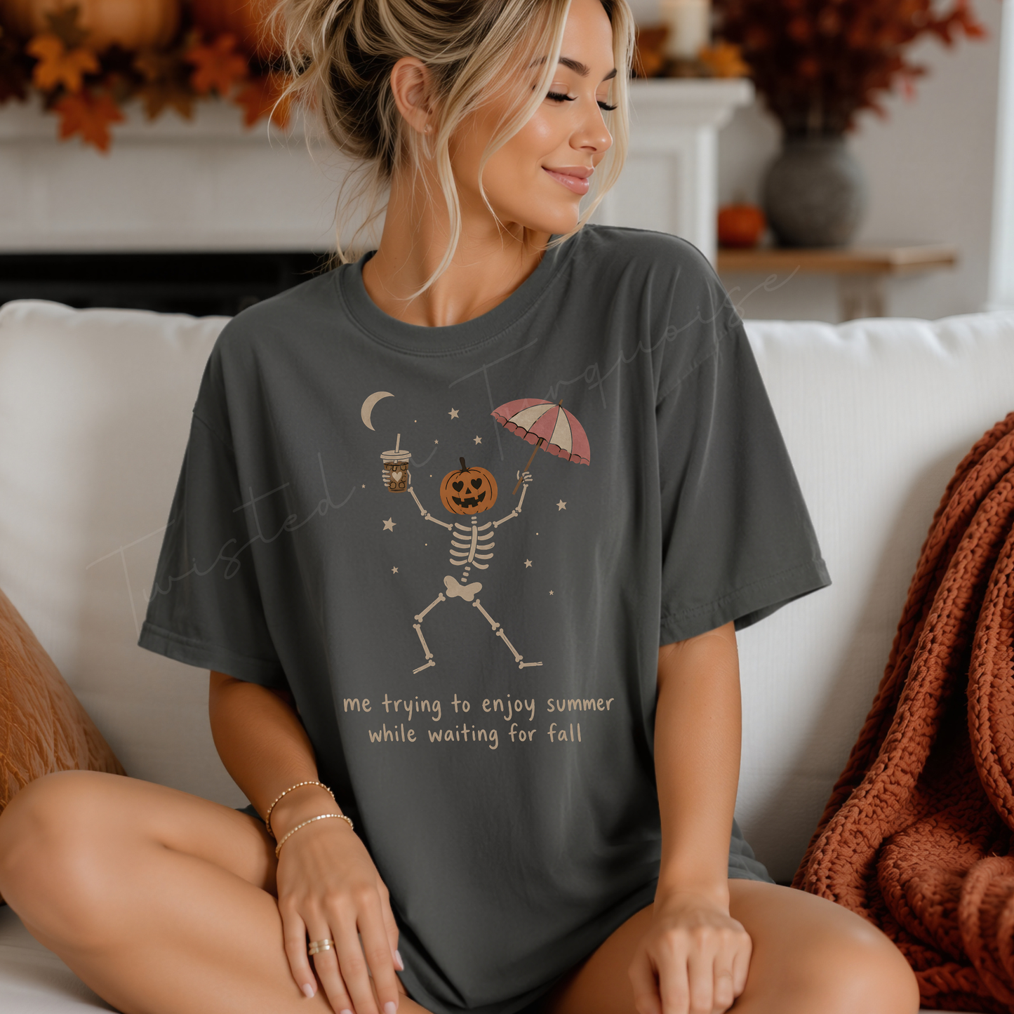 Trying to enjoy summer Halloween Unisex DTG T-shirt