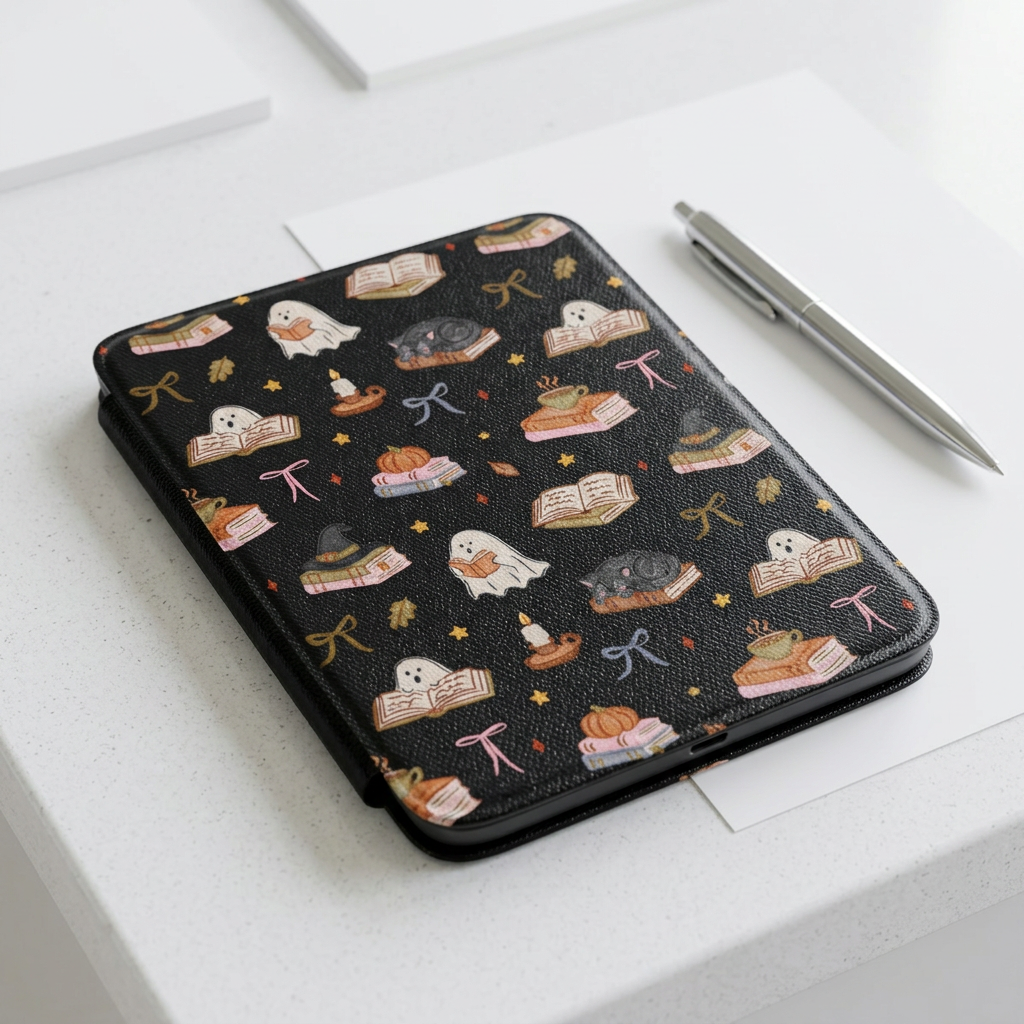Halloween Ghost Books Kindle Case
