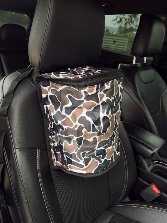 Trendy Camo Car Trash Can