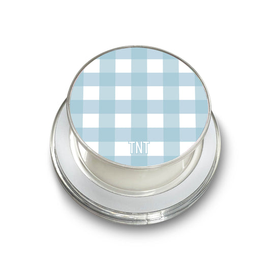 Blue Skies Gingham Magnetic Phone Grip