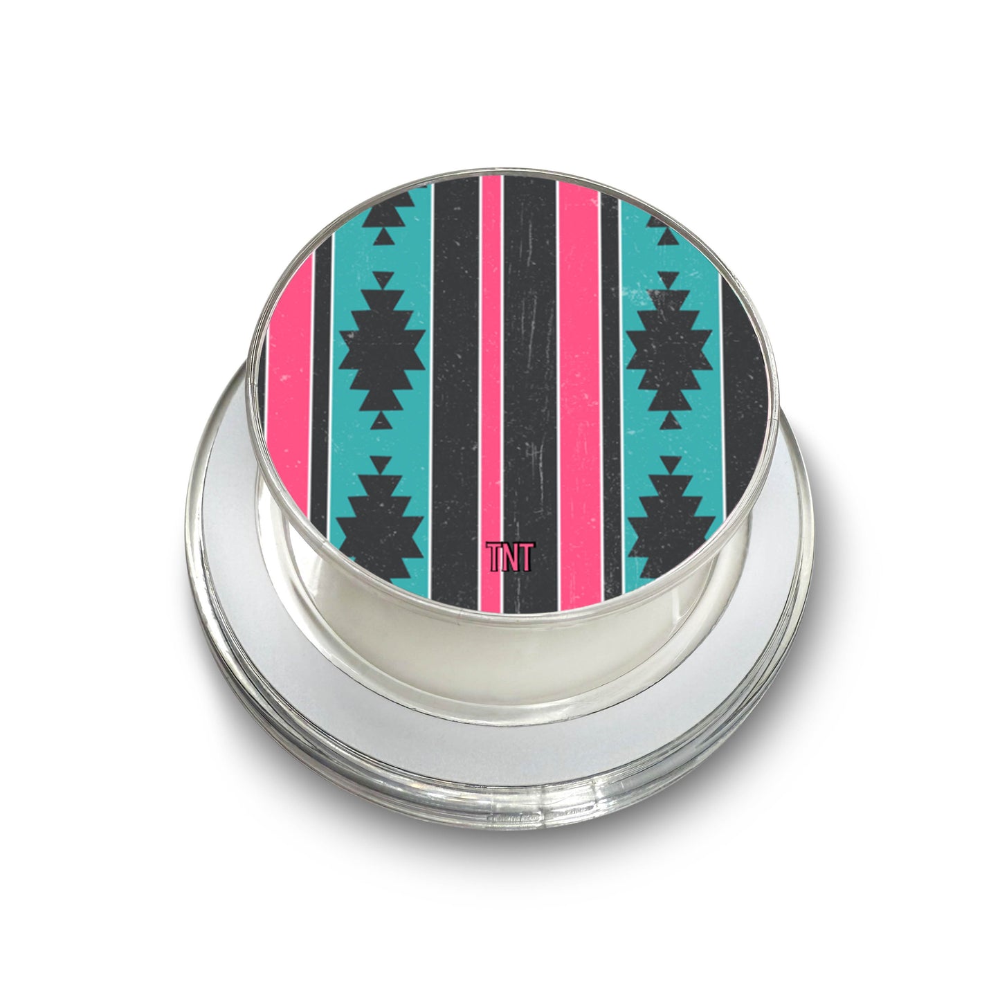 Pink Turquoise Distressed Aztec Western Magnetic Phone Grip
