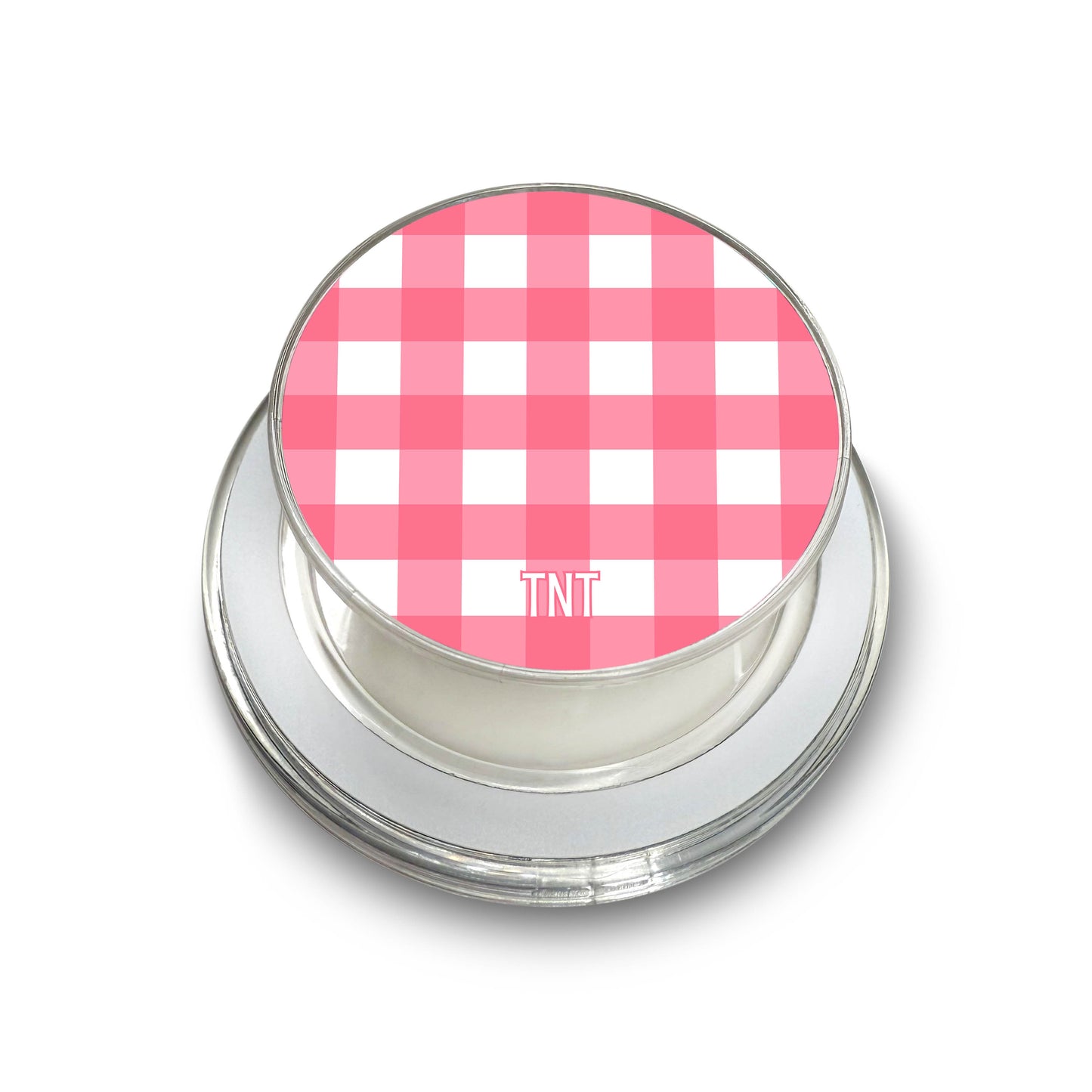 Pink Summer Gingham Magnetic Phone Grip