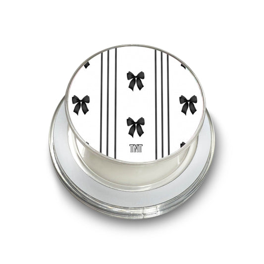 Black Striped Bows Coquette Magsafe Phone Grip