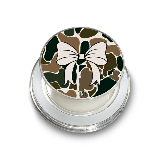 White Bow Camo Trendy Magsafe Phone Grip