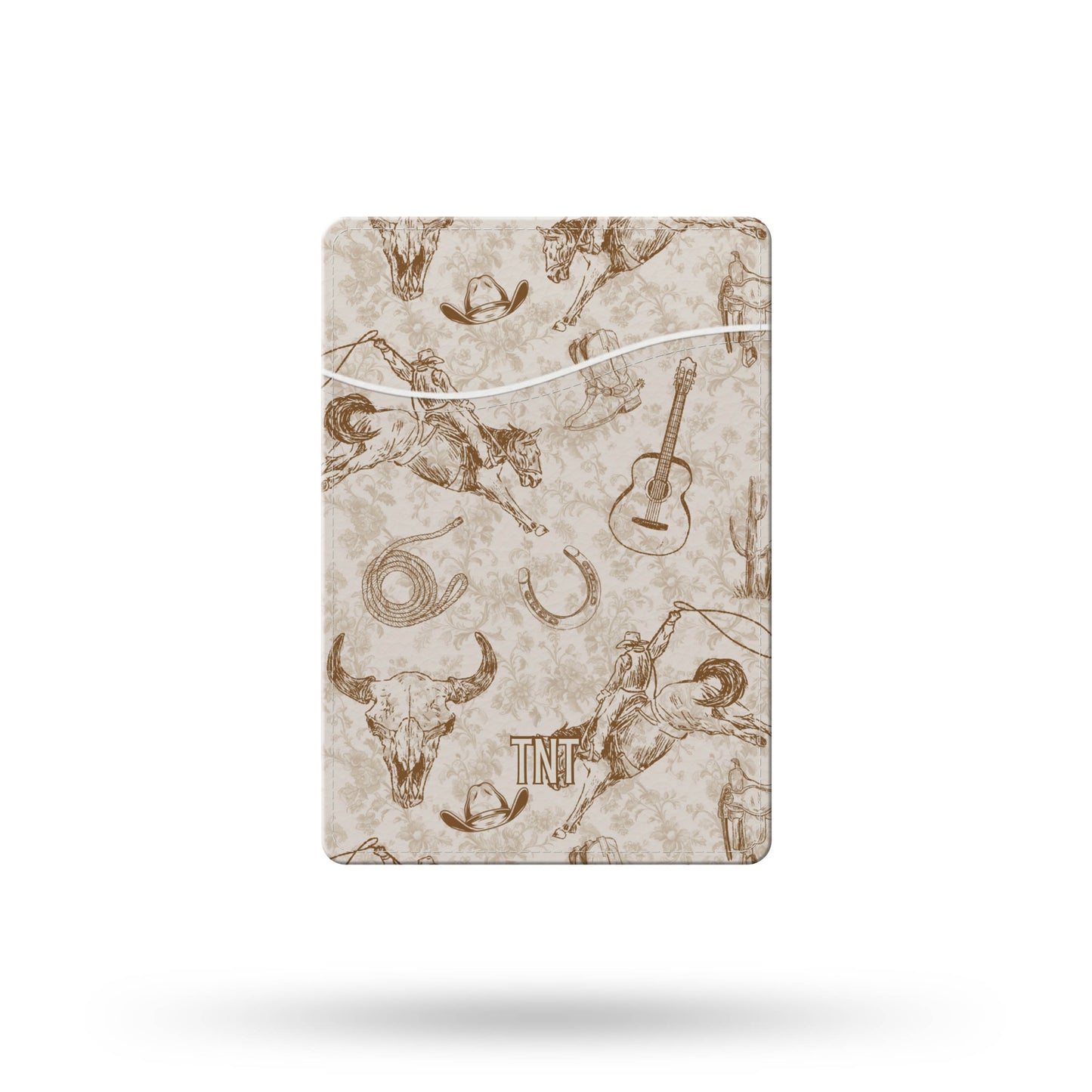 Cowboy Collage Brown Phone Wallet / Card Holder