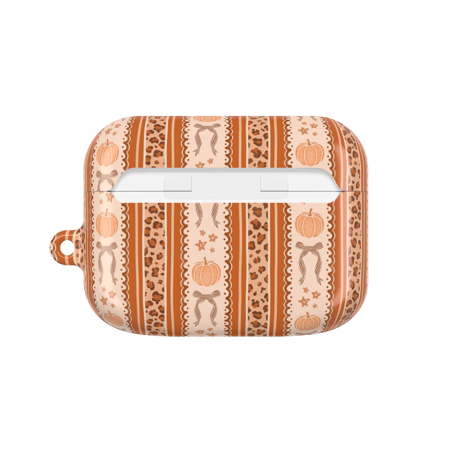 Striped Fall Pumpkins & Bows AirPod Case