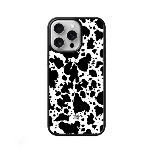 Black Cow Print Western Edge Phone Case