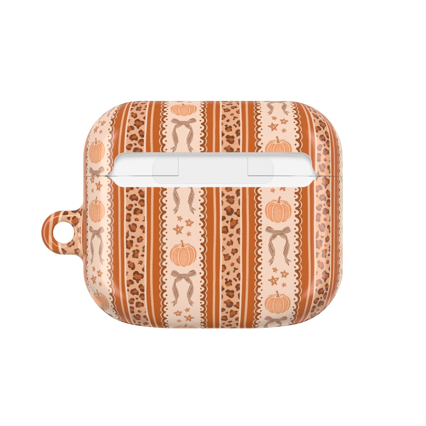 Striped Fall Pumpkins & Bows AirPod Case
