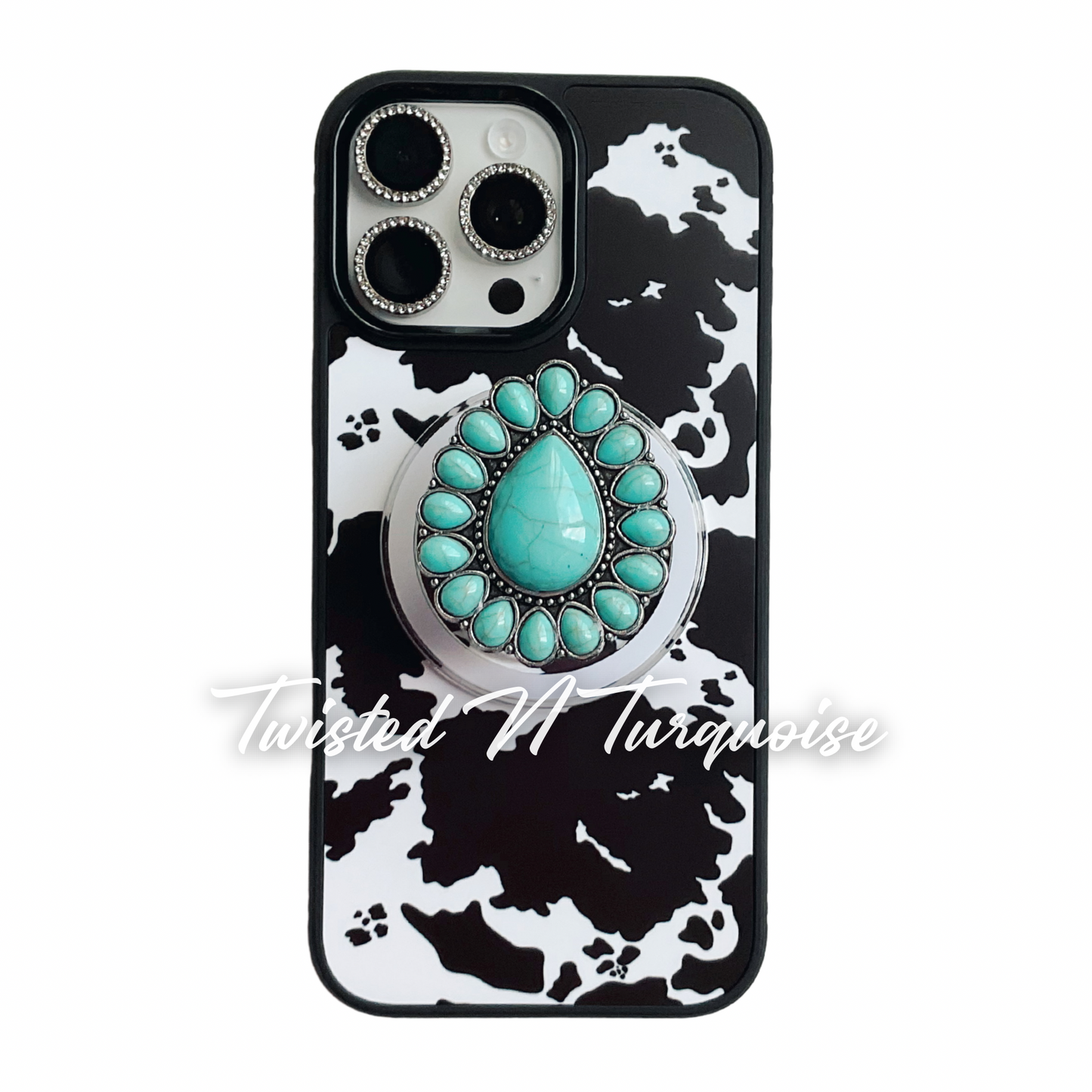 Turquoise Teardrop Western Concho Magnetic/Adhesive Phone Grip