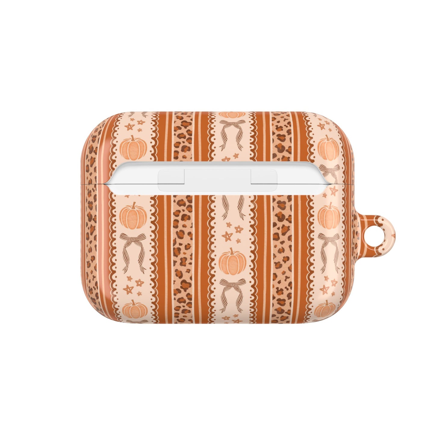 Striped Fall Pumpkins & Bows AirPod Case