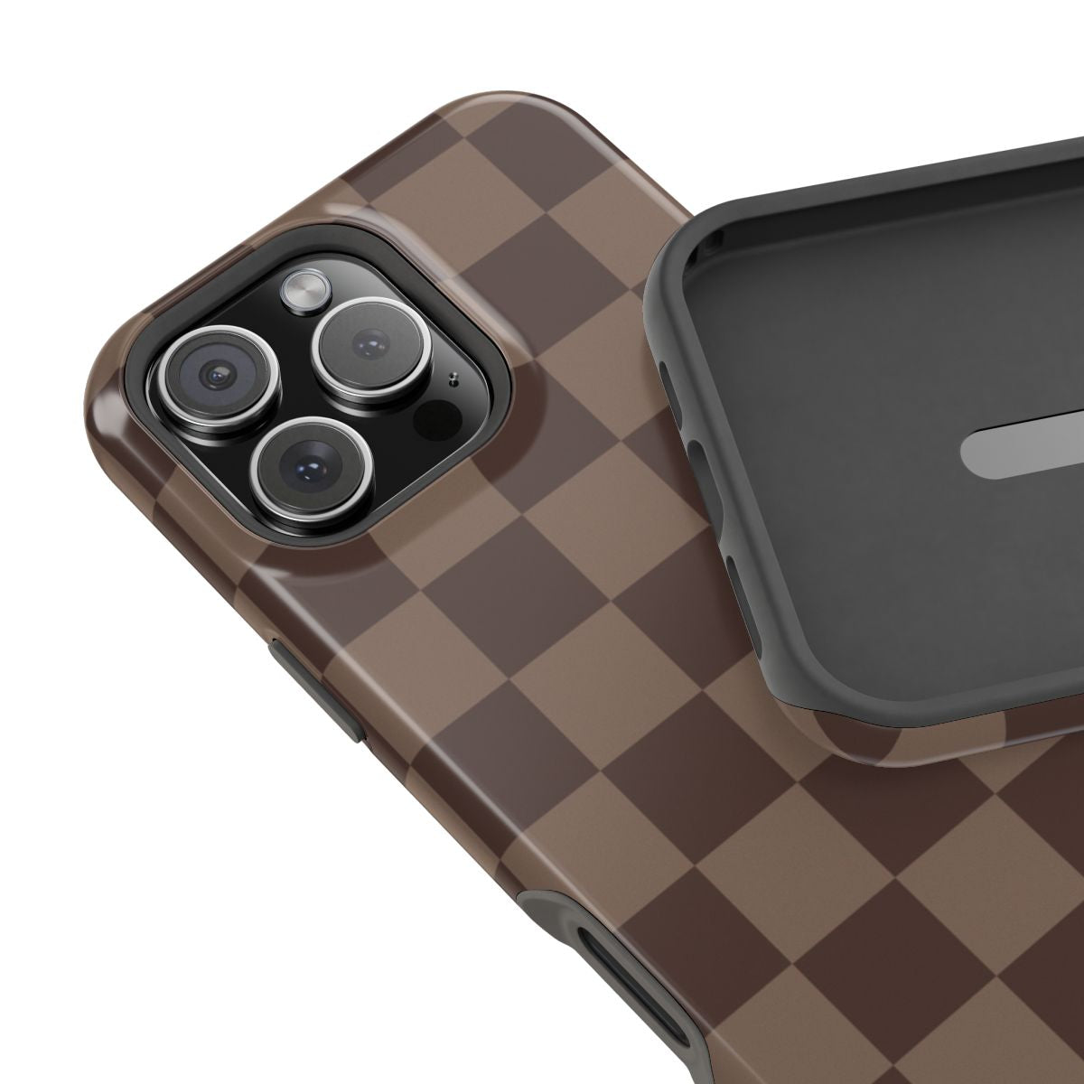 Fall Brown Checkered Tough Magnetic Mobile Phone Case