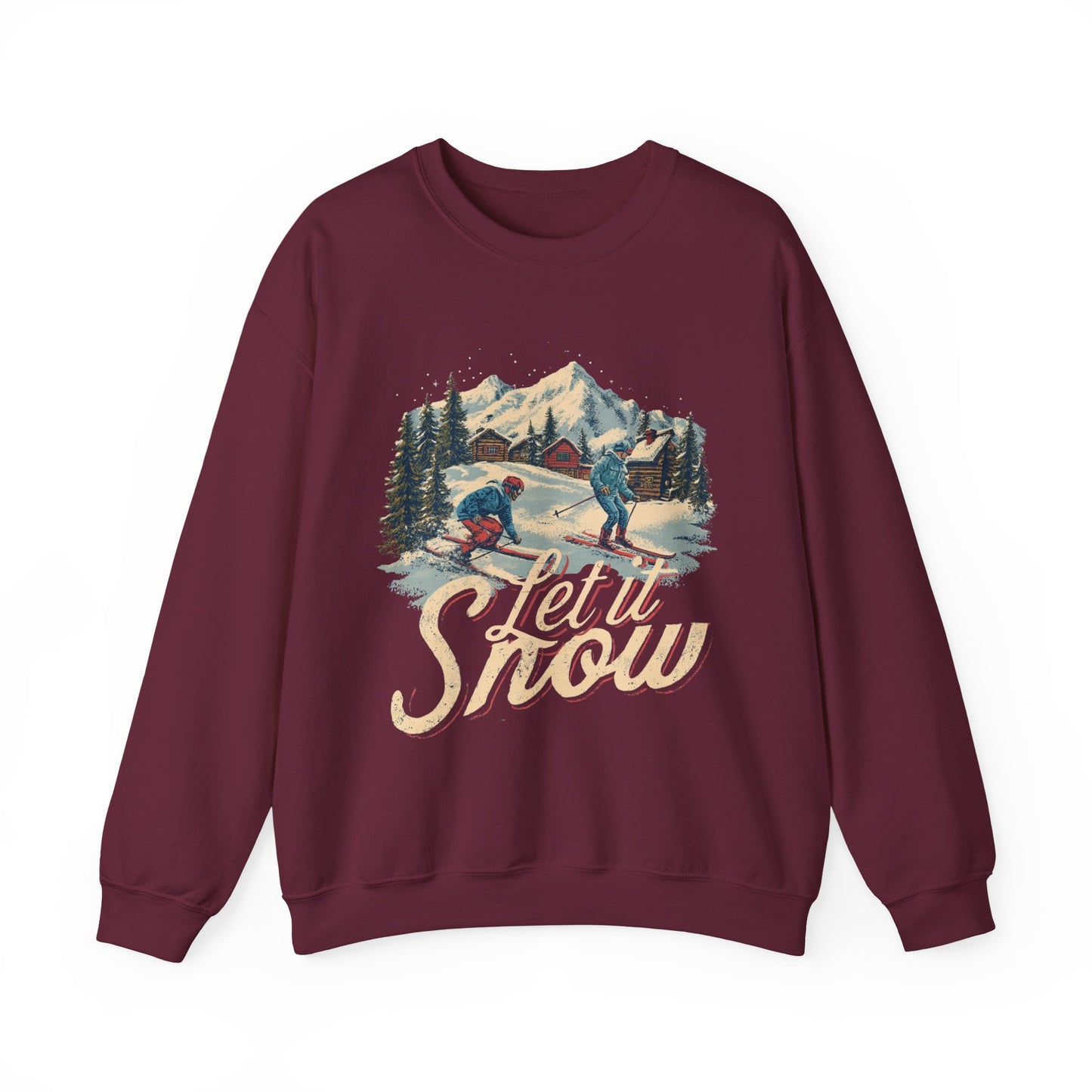 Let it Snow Winter Cozy Outdoors Unisex Heavy Blend™ Crewneck Sweatshirt
