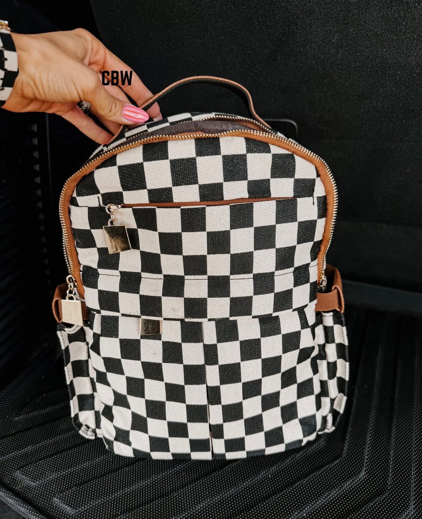 PRE ORDER Cutie Checkered Boho Backpack