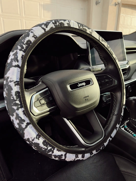 Cowhide Steering Wheel Cover