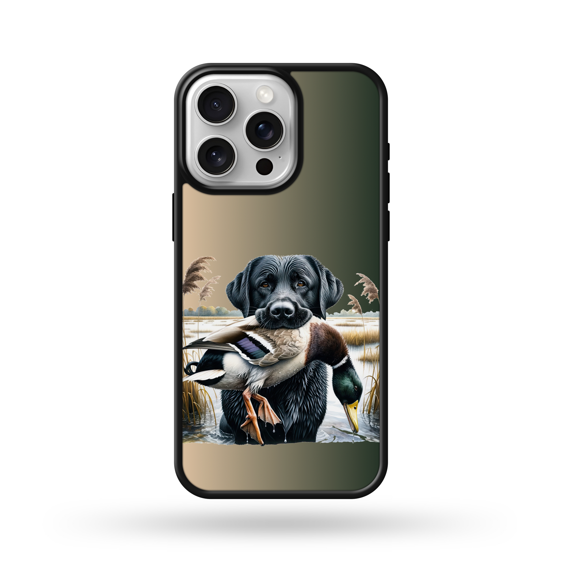 Black Lab Duck Hunting Dog Phone Case Black Edge NON MagSafe / Glossy Finish / iPhone 13 mini Black Lab Duck Hunting Dog Phone Case Black Edge NON MagSafe / Glossy Finish / iPhone 13 mini