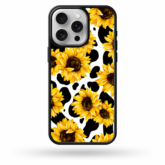 Cowprint Sunflower MagSafe Compatible Phone Case
