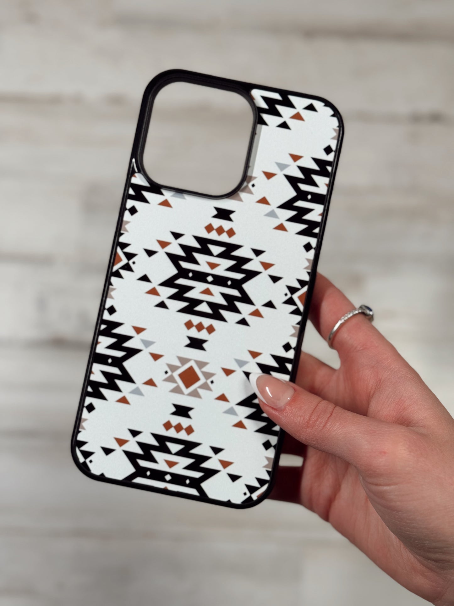 Neutral Boho Aztec MagSafe Compatible Phone Case