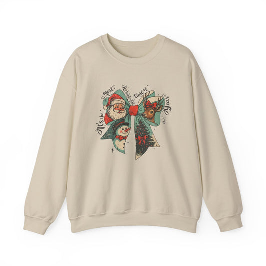 Most Wonderful Time Of The Year Bow Sweatshirt