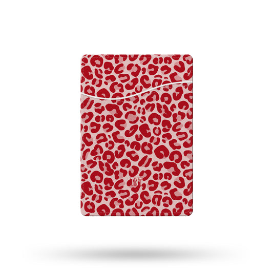 Red Leopard Print Wallet / Card Holder
