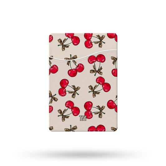 Trendy Leopard Cherries Wallet / Card Holder