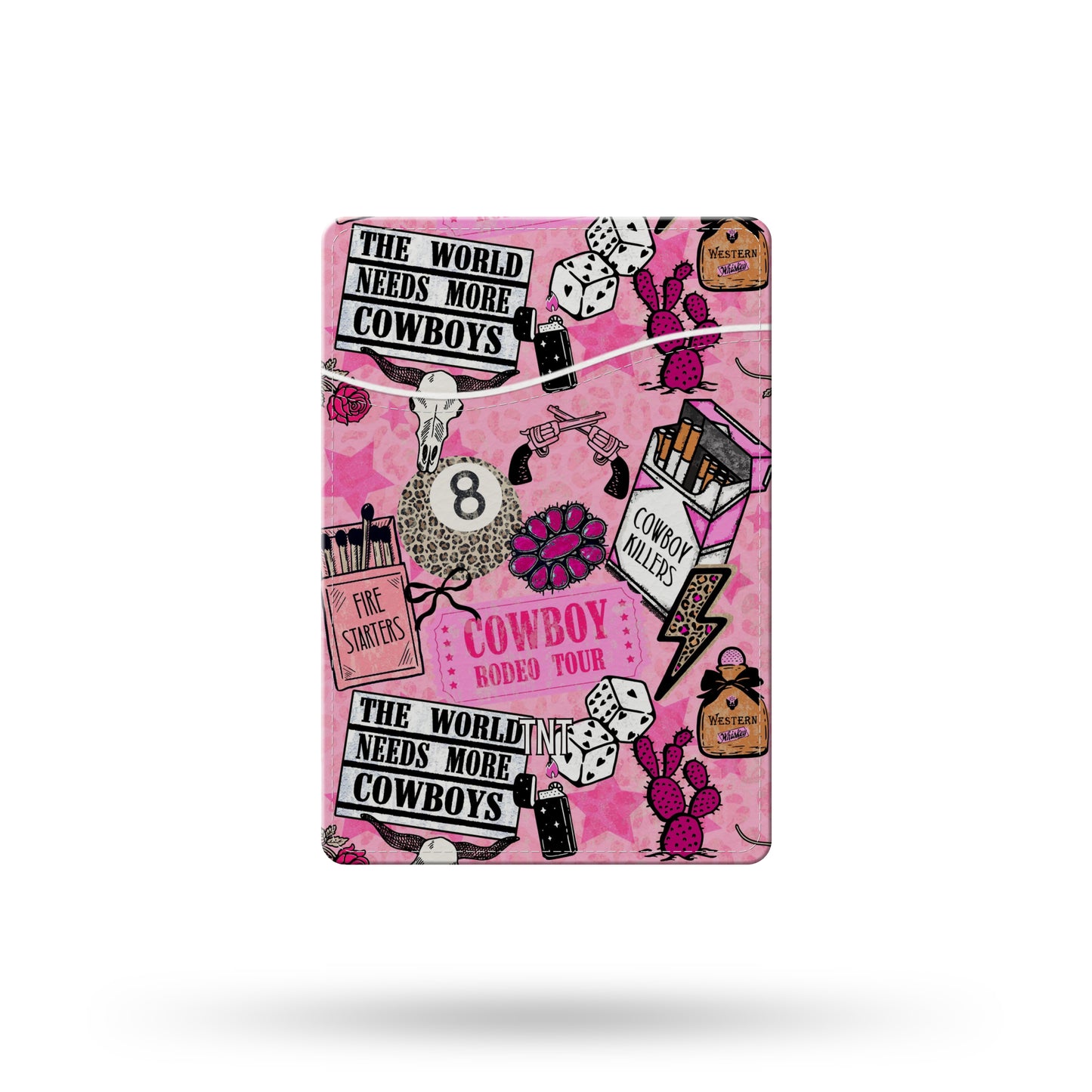 Pink Western Collage Wallet / Card Holder