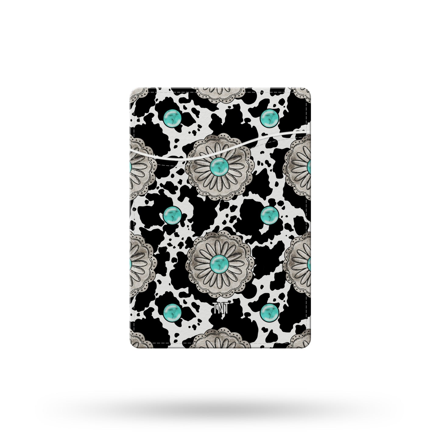 Cowprint Concho Turquoise Wallet / Card Holder