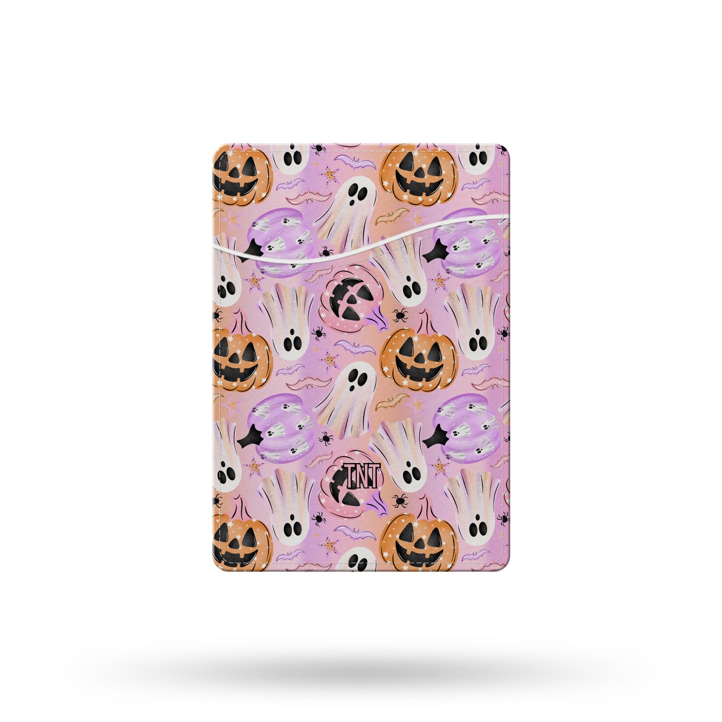 Pastel Pumpkins & Ghosts Fall Halloween Wallet / Card Holder