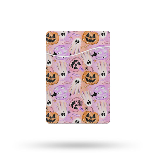 Pastel Pumpkins & Ghosts Fall Halloween Wallet / Card Holder
