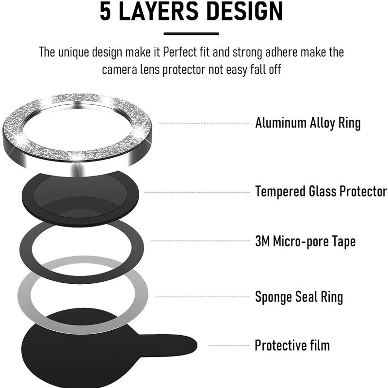 Gold camera phone lens protector