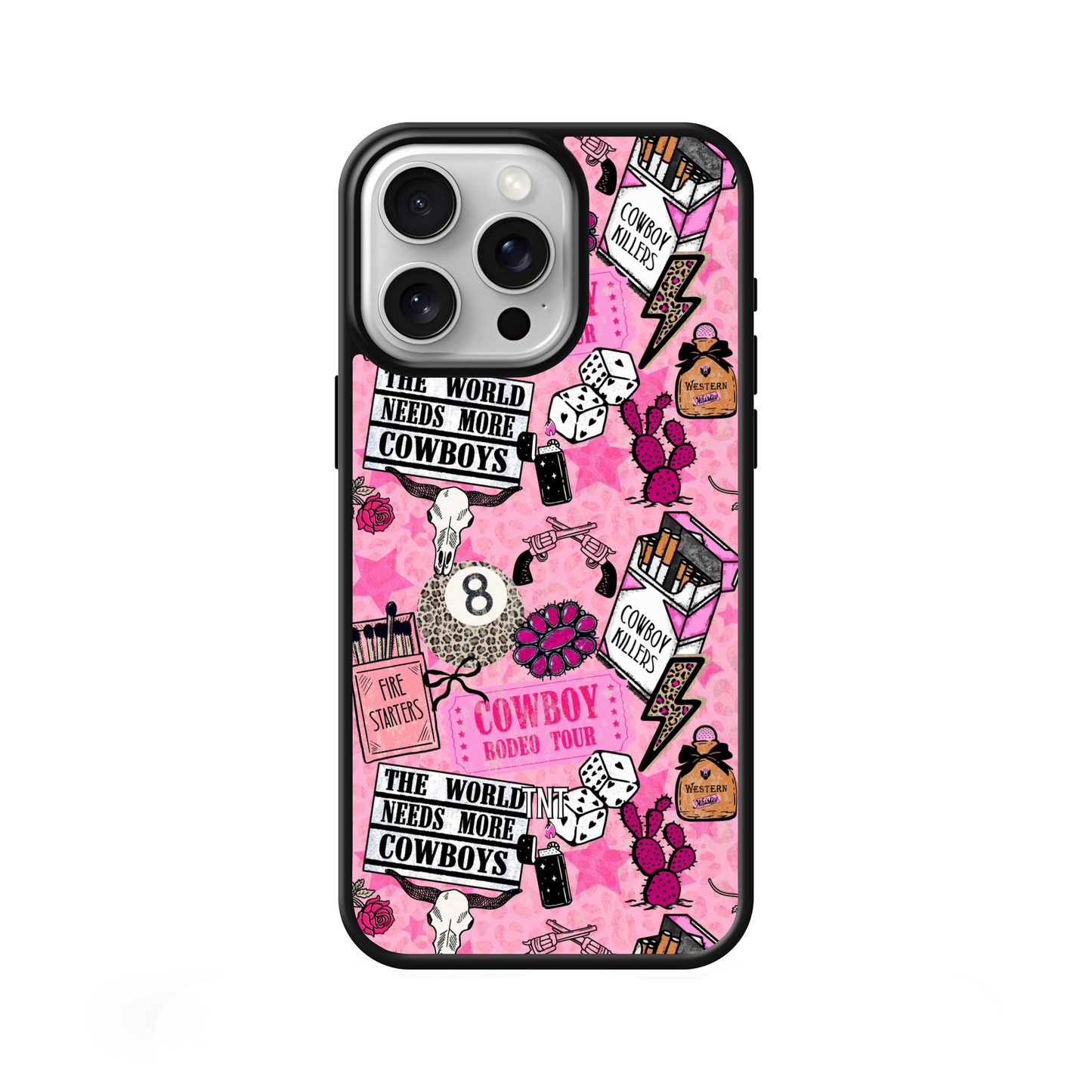 Pink Western Collage Collage Edge Phone Case