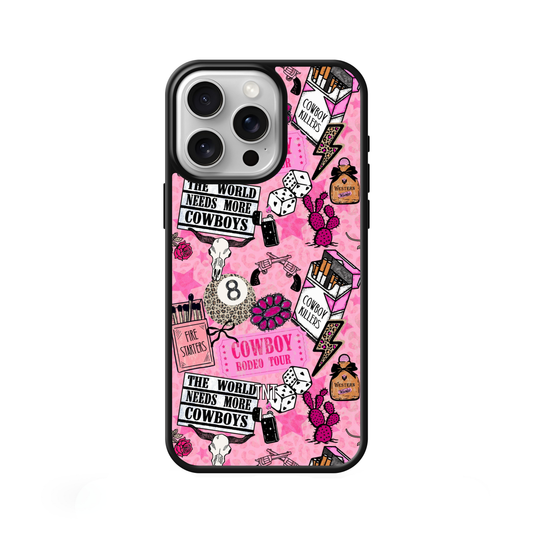 Pink Western Collage Collage Edge Phone Case
