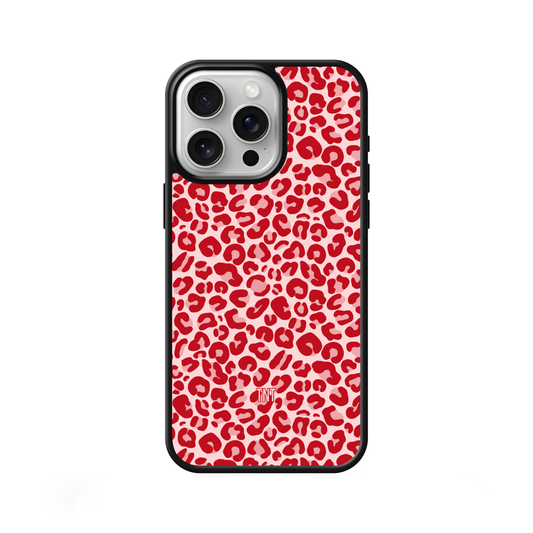 Red Leopard Print Edge Phone Case