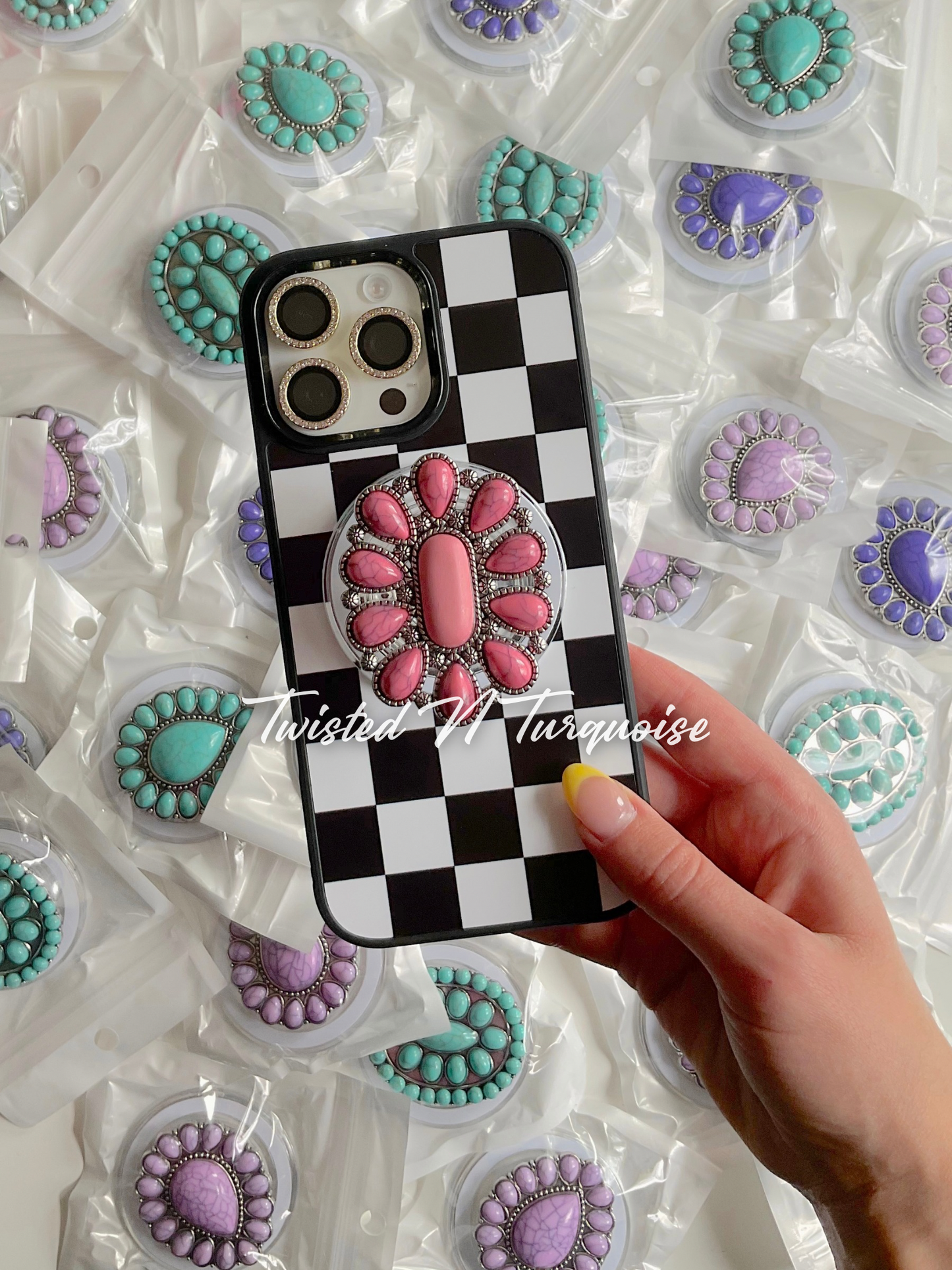 Pink Punch Western Concho MagSafe & Adhesive Phone Grip