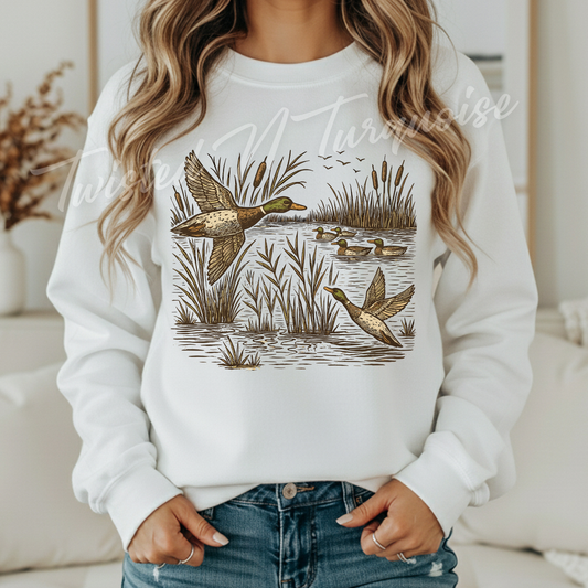 Duck Pond Hunting Outdoors Sweatshirt