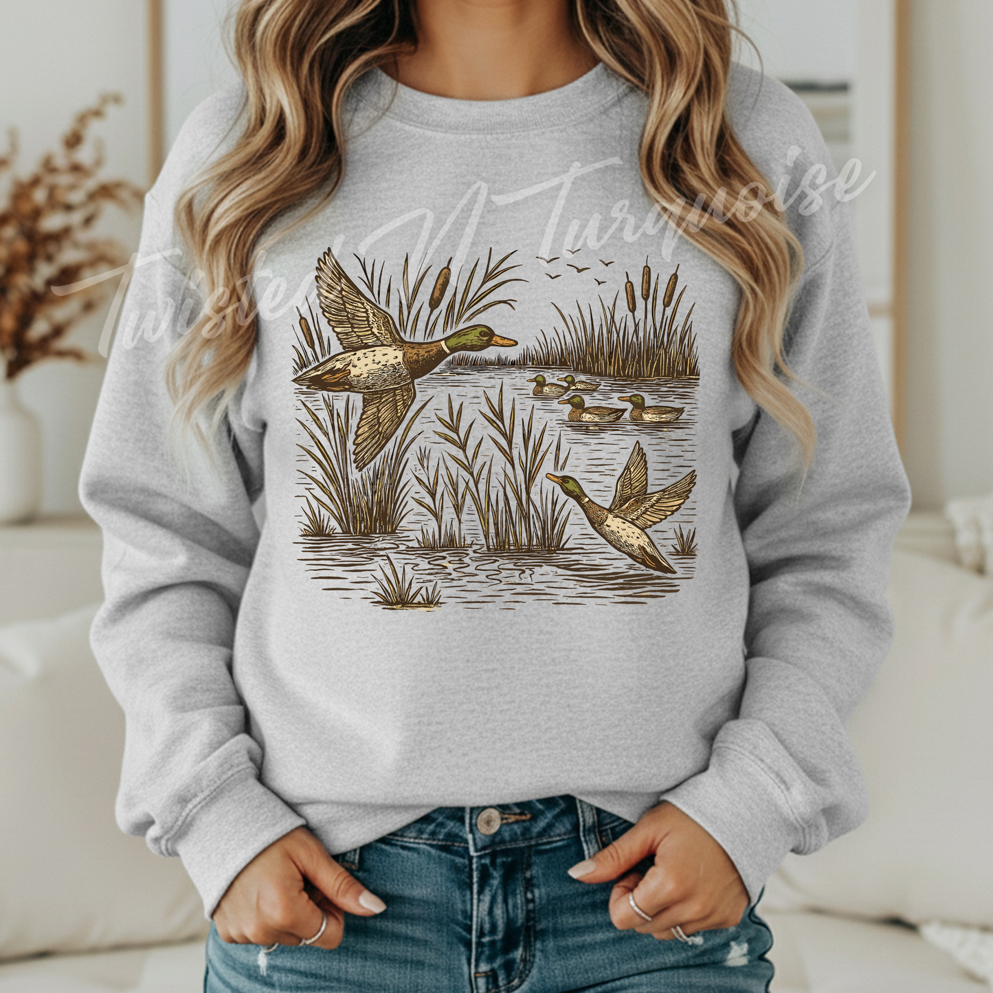 Duck Pond Hunting Outdoors Sweatshirt