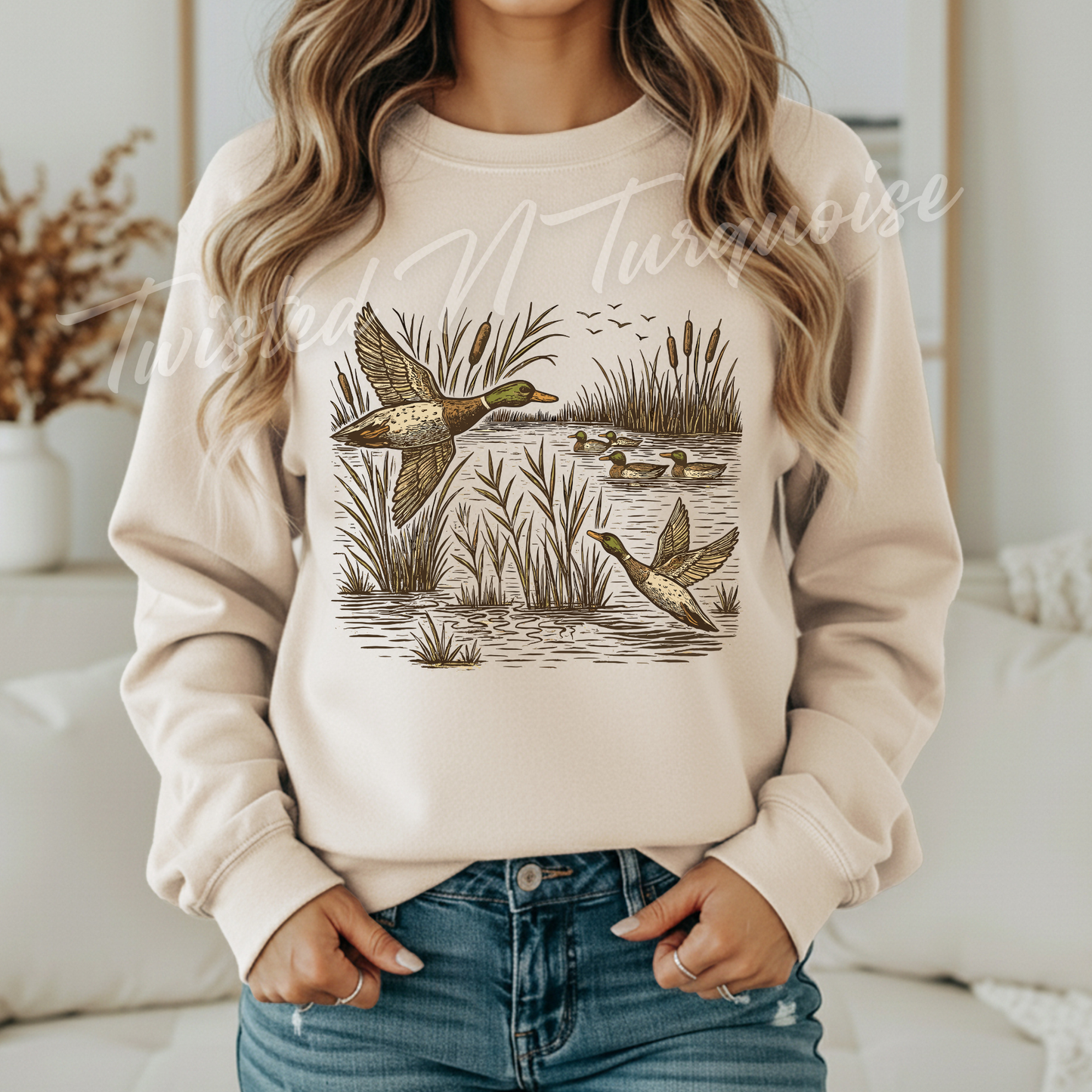 Duck Pond Hunting Outdoors Sweatshirt