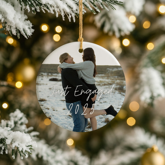 Custom Christmas Ornament Family Couple Married Engaged Customizable Keep Sake