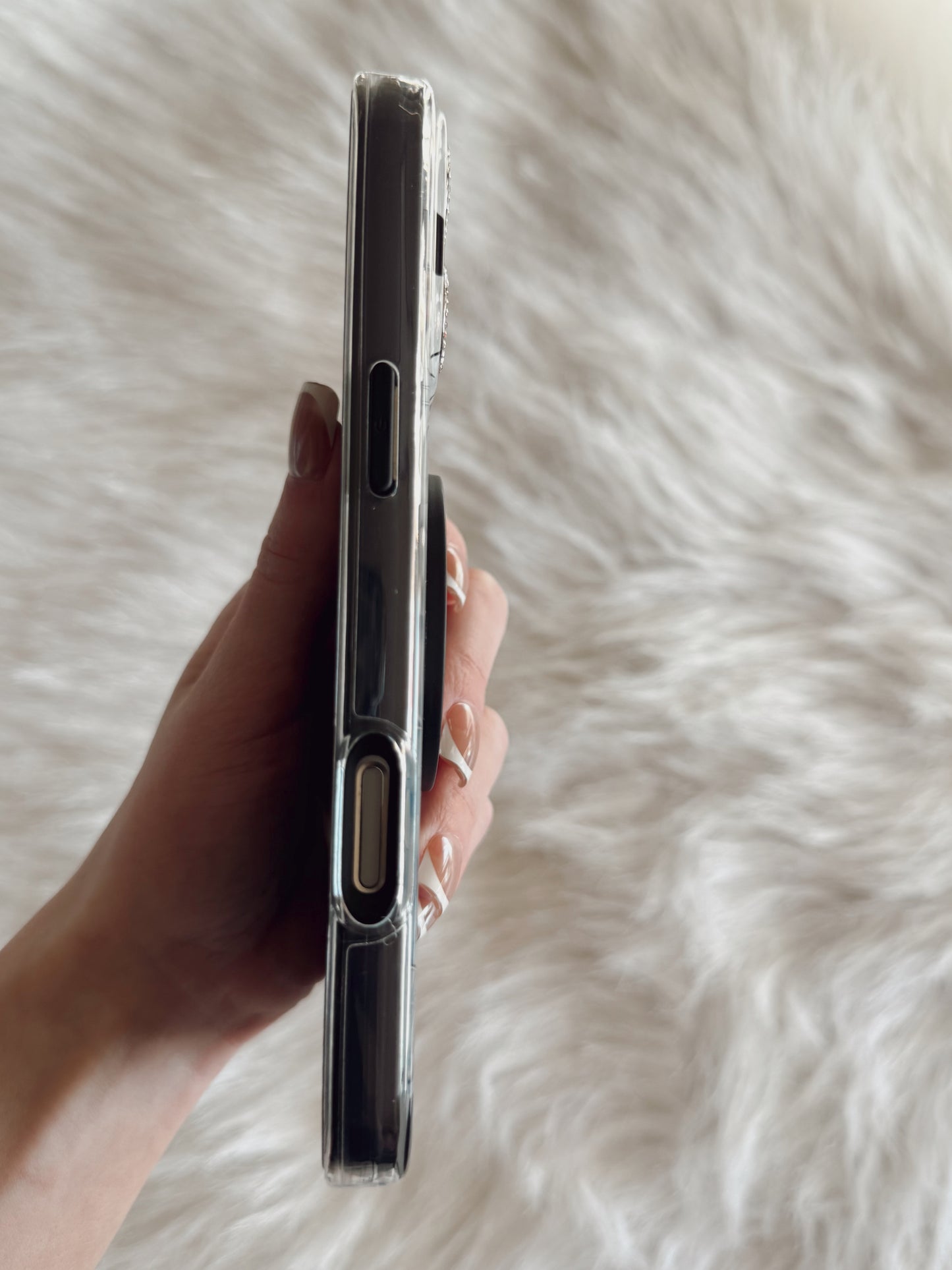 Clear Cowprint Bow MagSafe Phone Case