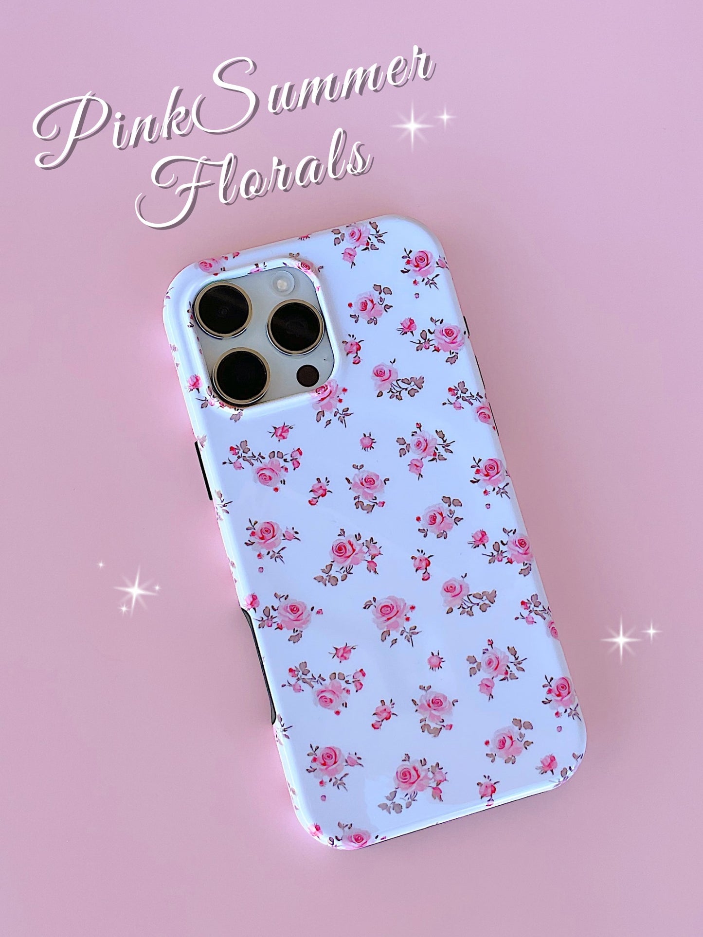 Pink Floral Summer Tough Magnetic Phone Case