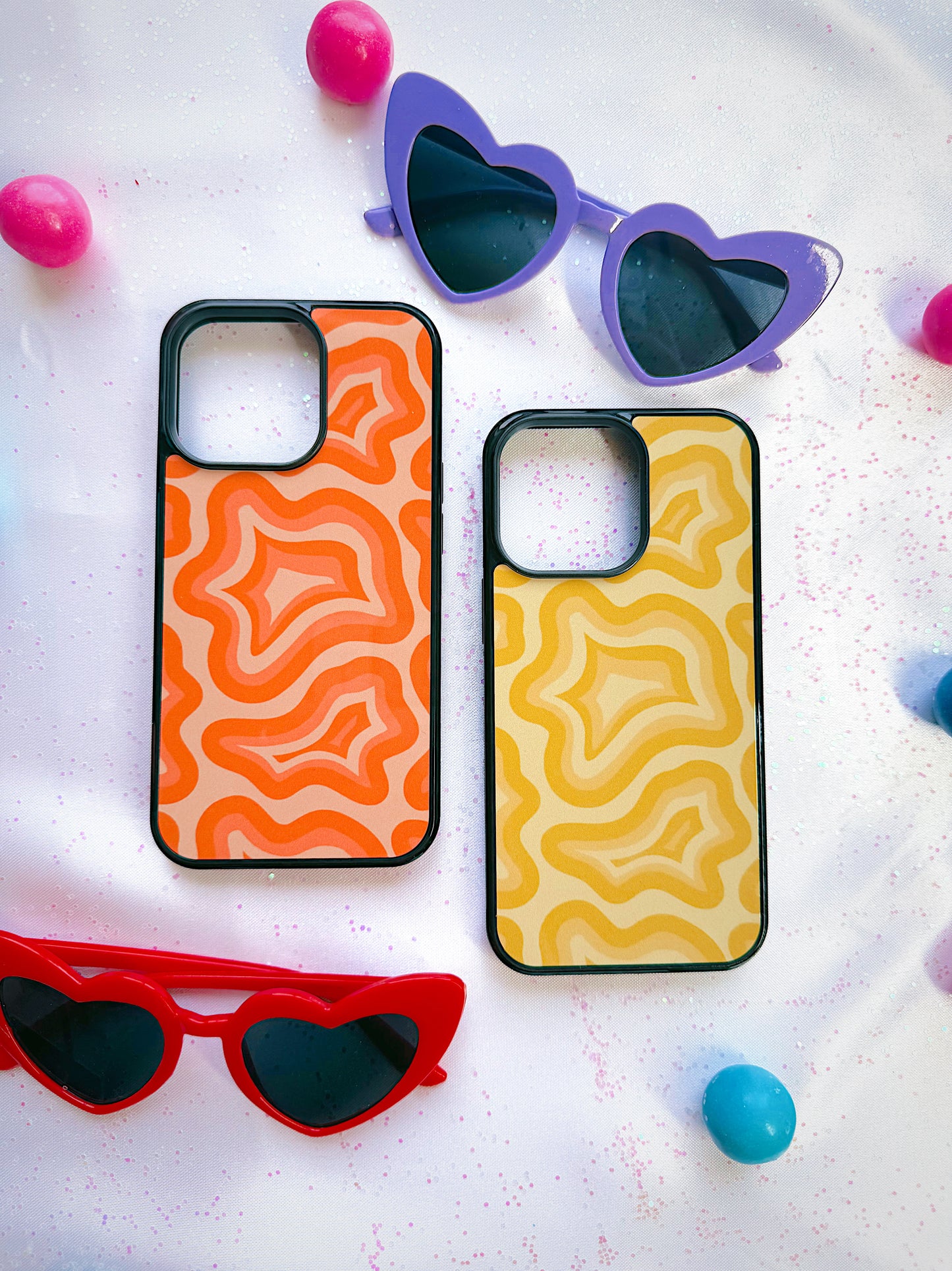 Sunset Retro Swirls MagSafe Compatible Phone Case